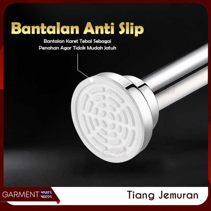 Tiang Jemuran Tempel Dinding Bahan Stainless Steel Tebal Kuat