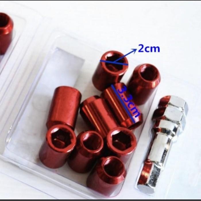 Baut Variasi Roda Mobil Aksesoris Baut Roda Lugnut 1.5Mm