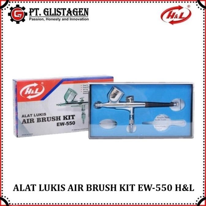 

Promo Air Brush Kit Pen Brush Spray Gun Lukis HL EW-550 Merk H&L COD
