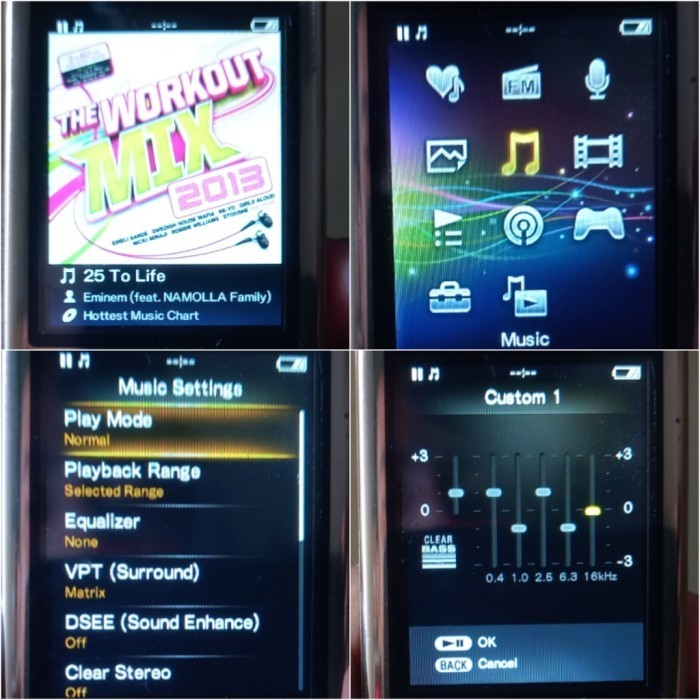 Sony walkman NWZ-F473 pemutar musik audio player portable MP3 radio FM