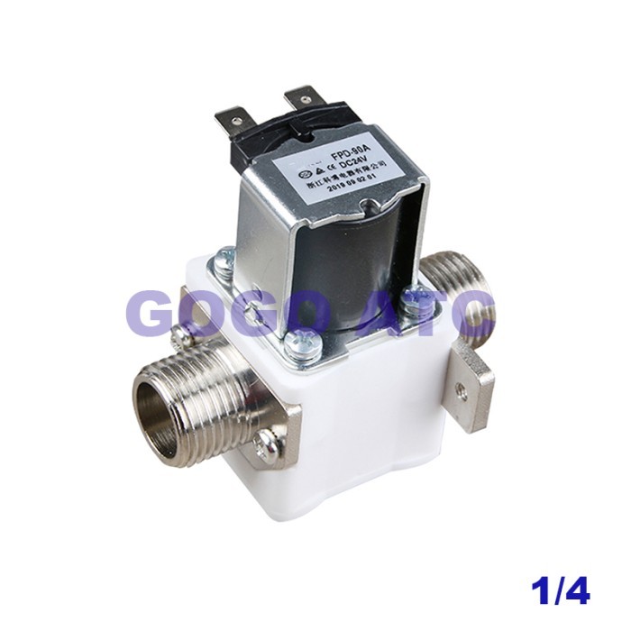 Water purifier 1/2 solenoid valve FPD12V/24/220V stepped water heater valve solar water tank 1/2 nor