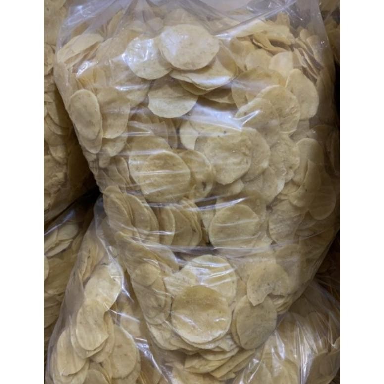 

Opak Medan / Keripik Opak Singkong Bulat Mentah 1 Bal/Ball/Dus 5 kg / opak mentega 5kg karton dusan