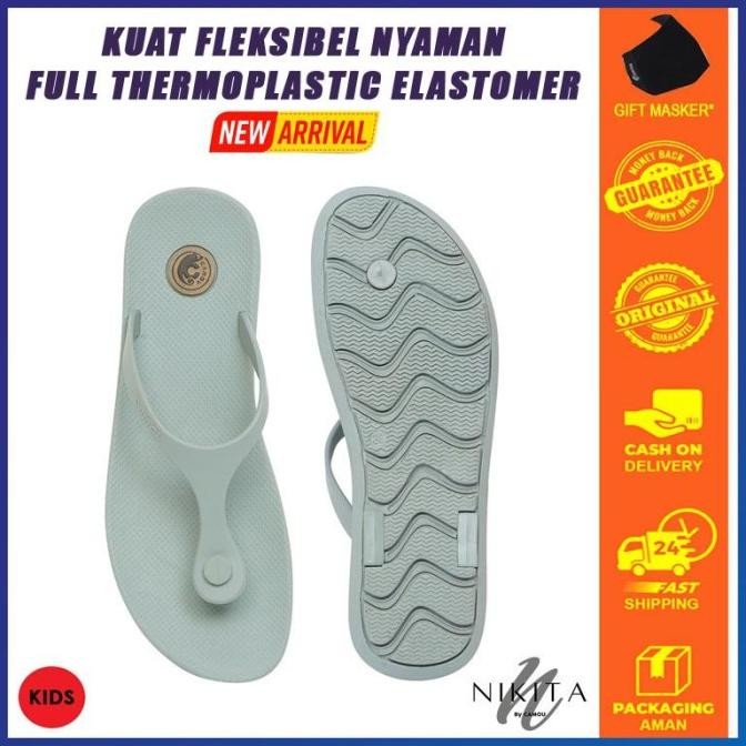 Sandal Anak SD Cewek Branded Camou Nikita Umur 5 6 7 8 Tahun Anti Slip KAL