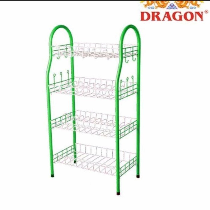 Murah RAK PIRING DRAGON 4SUSUN/RAK PIRING JADUL DRAGON 4 SUSUN Non COD