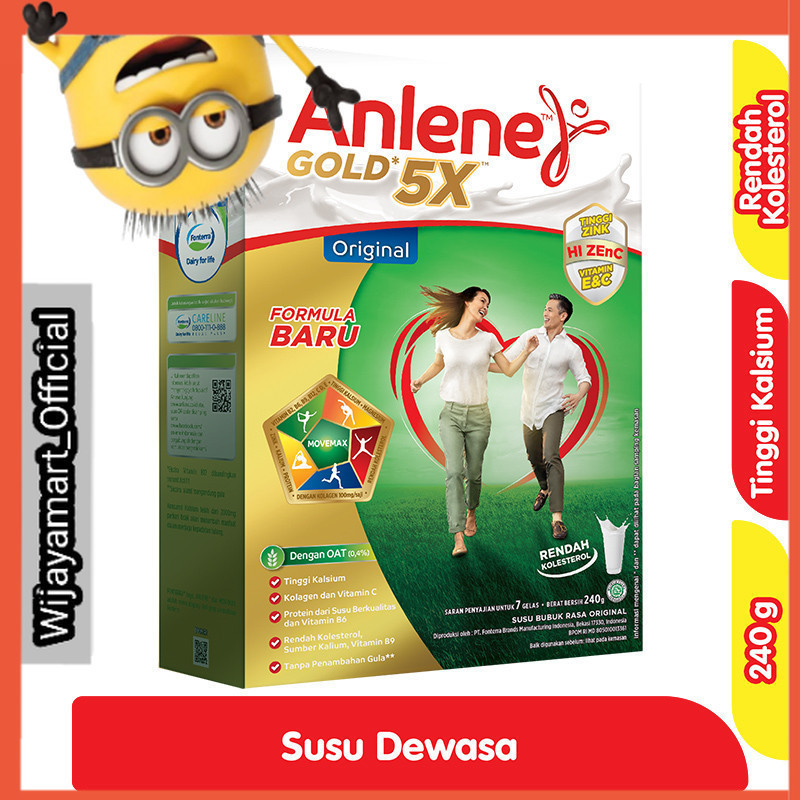 

Anlene Gold 5X Susu Bubuk Dewasa Original 240 g