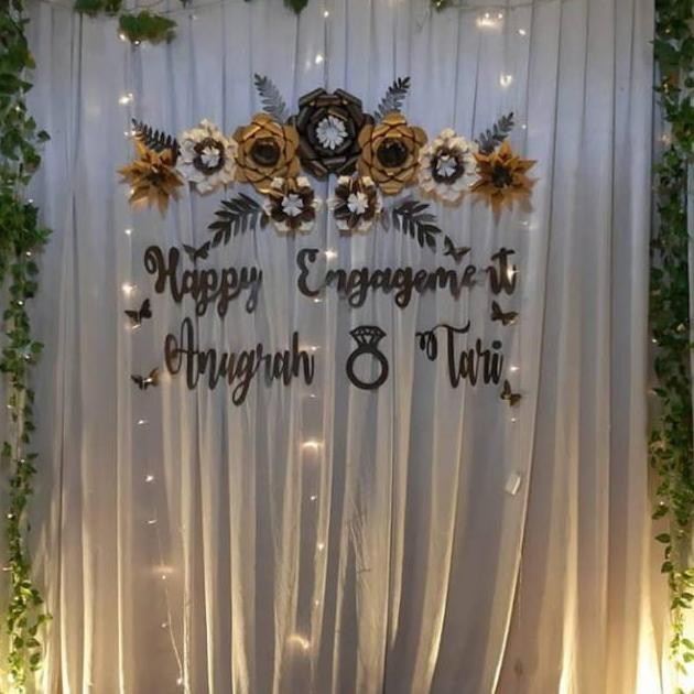 TERBARU ready Paper flower dekorasi bunga kertas tunangan engagement akad