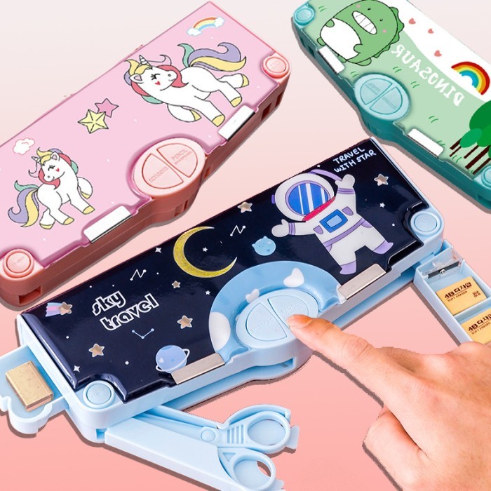 

Kotak Pensil/Tempat Pensil Alat Tulis Multifungsi Kartun Lucu Anak