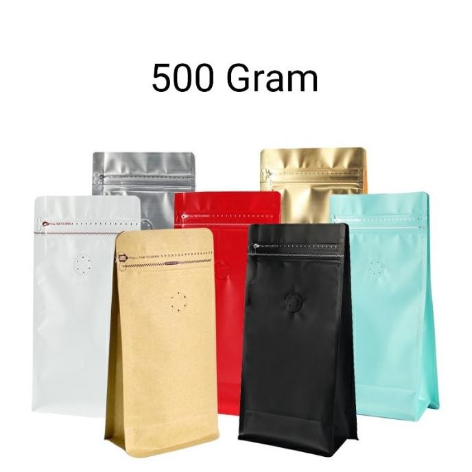 

$+$+$+$+] Kemasan Kopi Flat Bottom 500 Gram With E-Zipper
