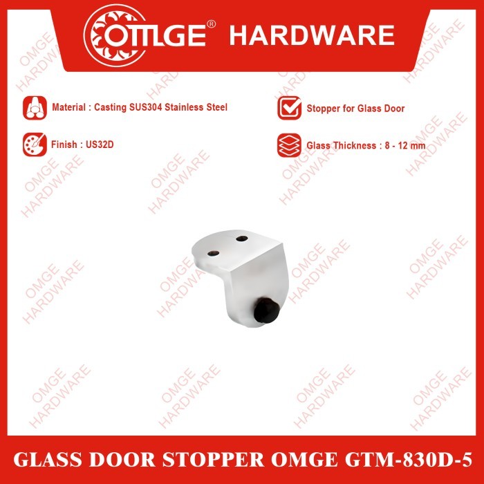 TERLARIS Glass Door Stopper/Penahan Pintu Kaca OMGE GTM-830D-5-US32D