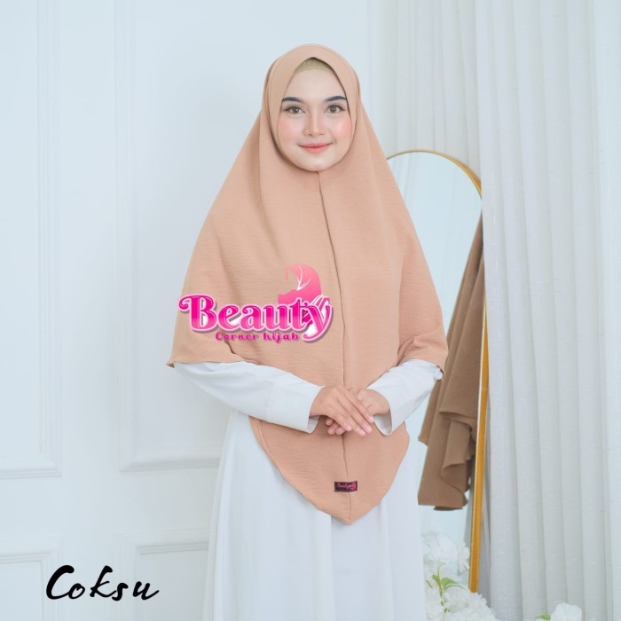 Jilbab Instan Pet Antem XL Crinkle Airflow/ Khimar jumbo XL Anti tembem Crinkle Premium