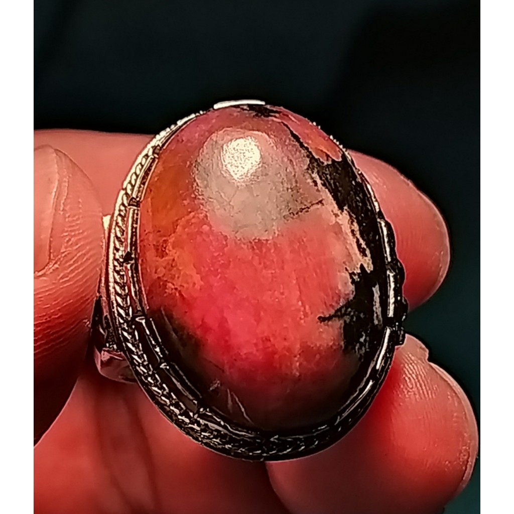 Natural Red Borneo Big Size Glass Top Kristal Wingit Berwibawa Istimewa