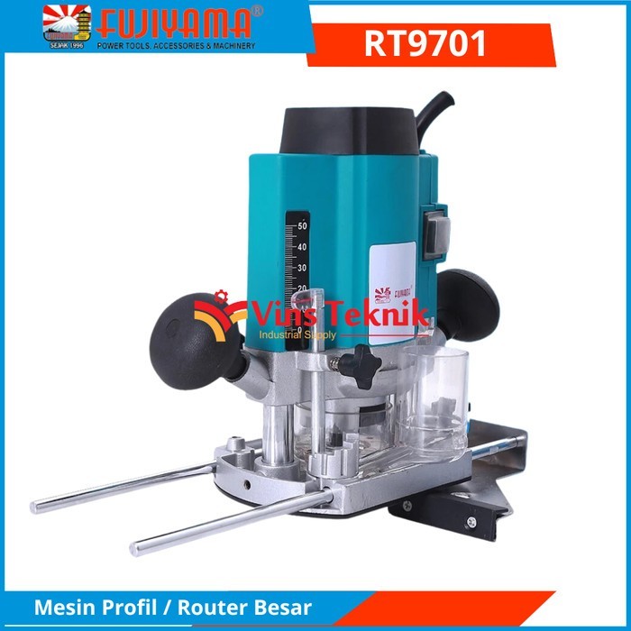 TERBARU FUJIYAMA RT9701 mesin profil router trimmer besar two hand RT 9701
