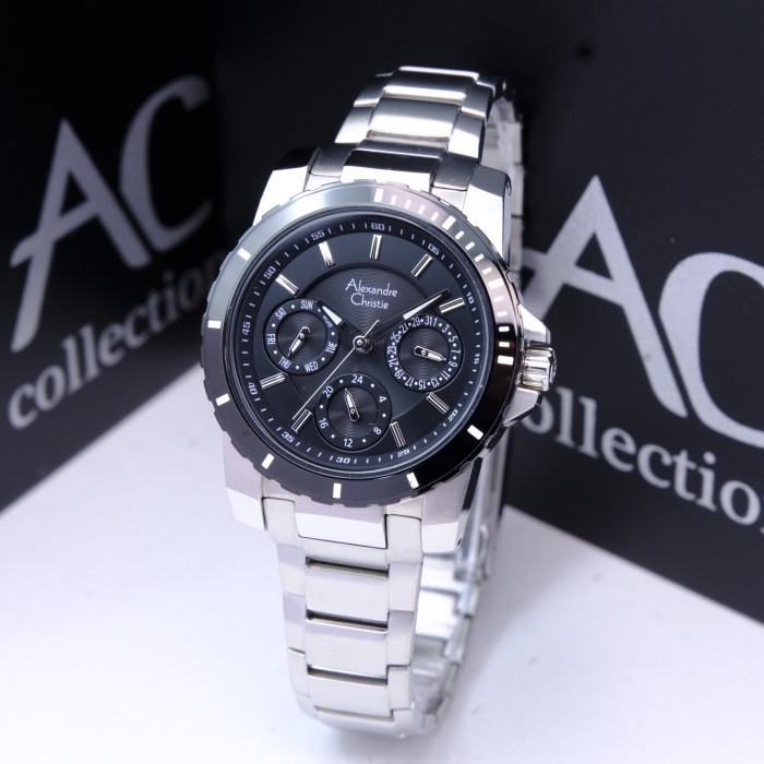 ALEXANDRE CHRISTIE. AC 6141. SILVER BLACK. LADIES. ORIGINAL