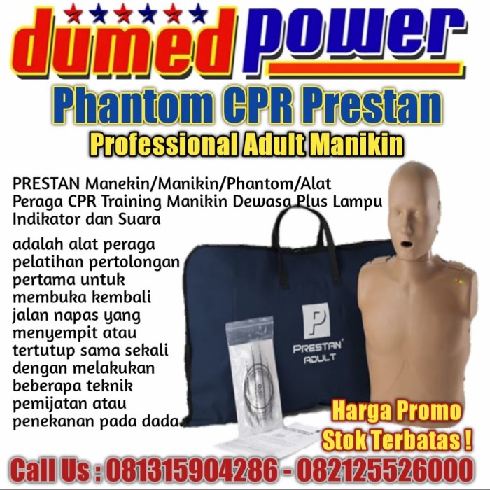 PRESTAN Manekin/Manikin/Phantom/Alat Peraga Pelatihan CPR/ RJP Murah