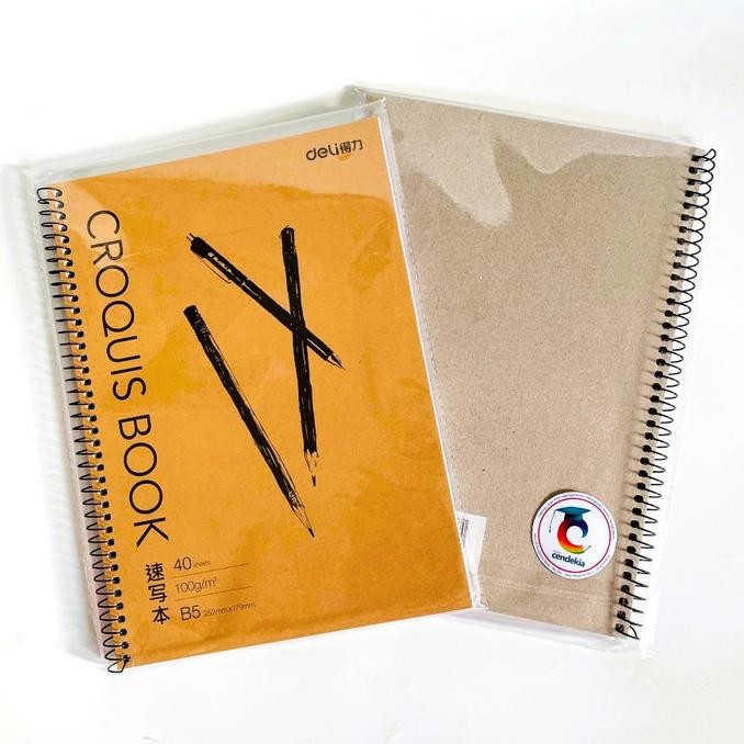

@=@=@=@=] Bk Sketch Book DELI Spiral B5 No.7697 40 Lbr