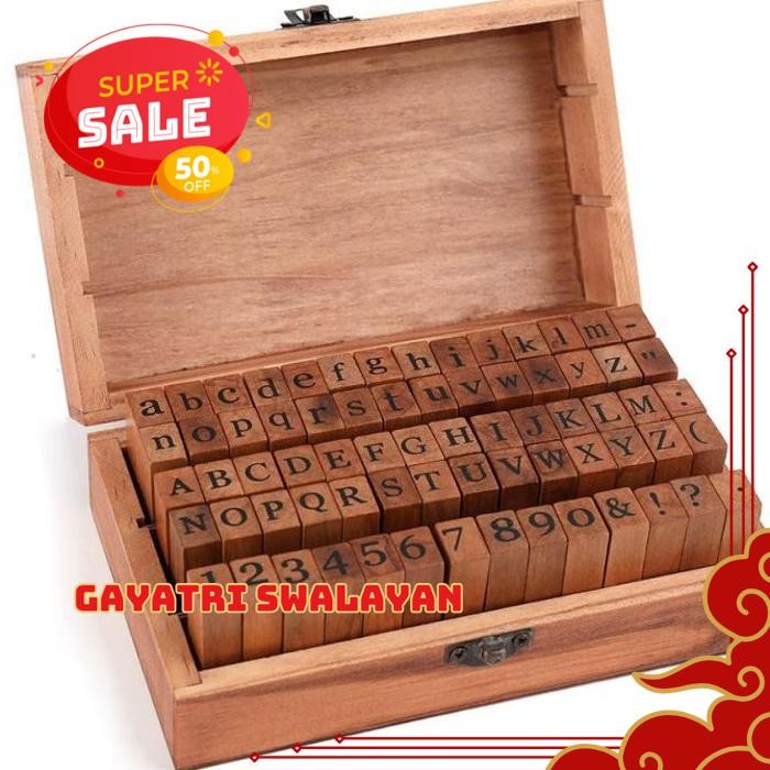 

DAN ANGKA KAYU 70PCS CAP STAMPEL HURUF DAN ANGKA KAYU ALPHABET STAMP AJAIB!!!