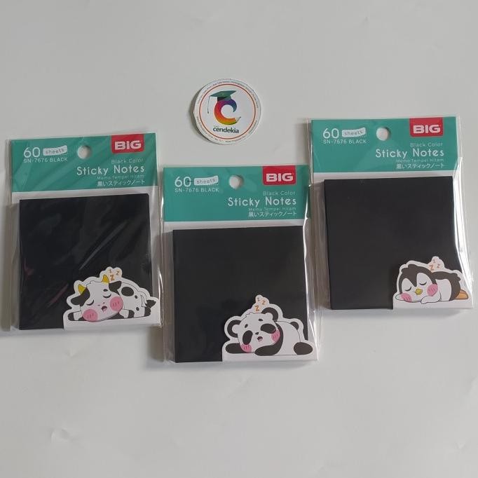 

{{{{}}] Sticky Note Pembatas BIG 76 x 76 mm Black SN7676B
