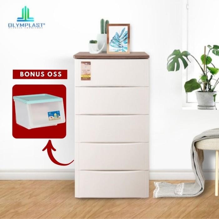 Lemari Plastik Laci / Drawer 5 Susun Olymplast Odc Terlaris 100 % Original