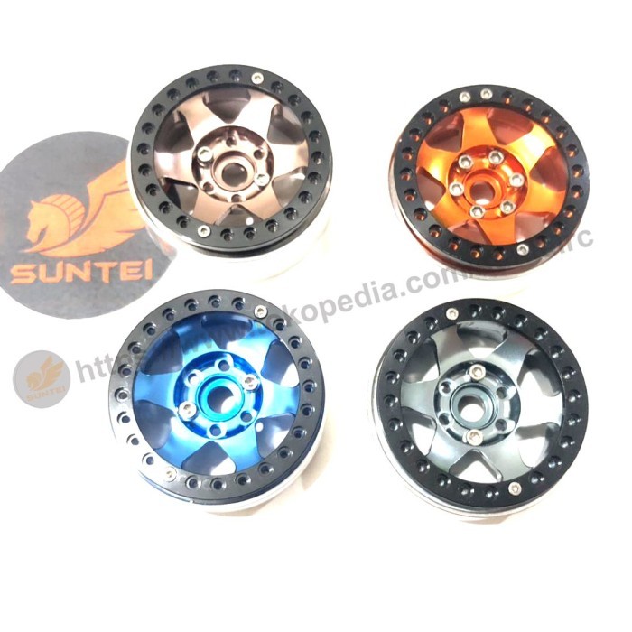 4Pcs Velg Beadlock 1.9 Inch Rc Axial Scx10 Trx4 Rgt RC4WD D110 90046