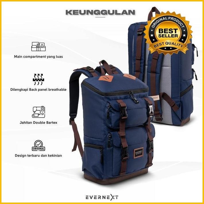 Evernext Tas Ransel Pria Wanita Tas Punggung Laptop Backpack Oxford Tas Sekolah Tas Kuliah Tas Kanto