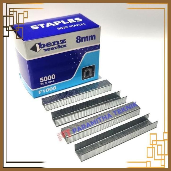 

[PMT] Isi staples tembak 8 mm 1008F refill stapler 8mm 5000 pcs Benz Werkz