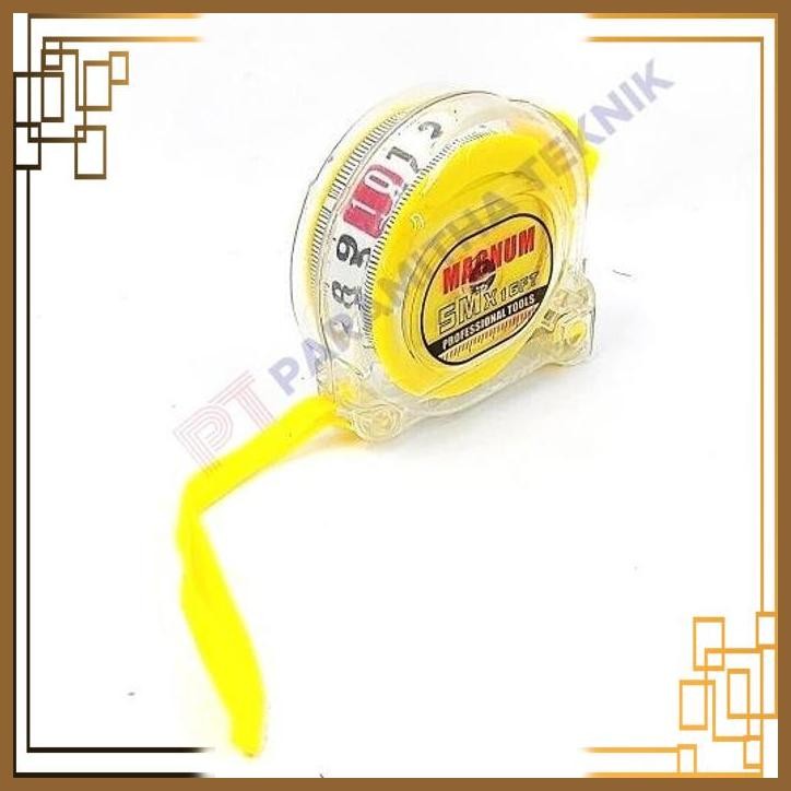 

[PMT] Meteran 5 meter / meteran transparan anti pecah 5 m / 2 sisi Magnum