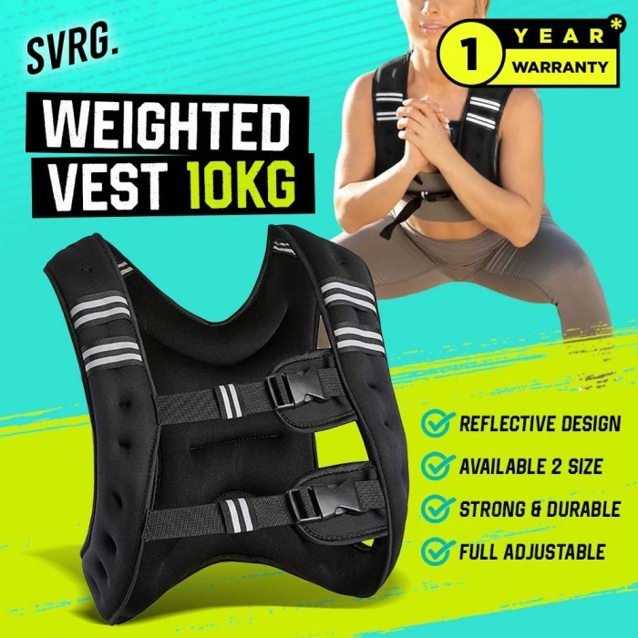 Svarga Weighted Vest 10kg Rompi Beban Weight Vest Bending