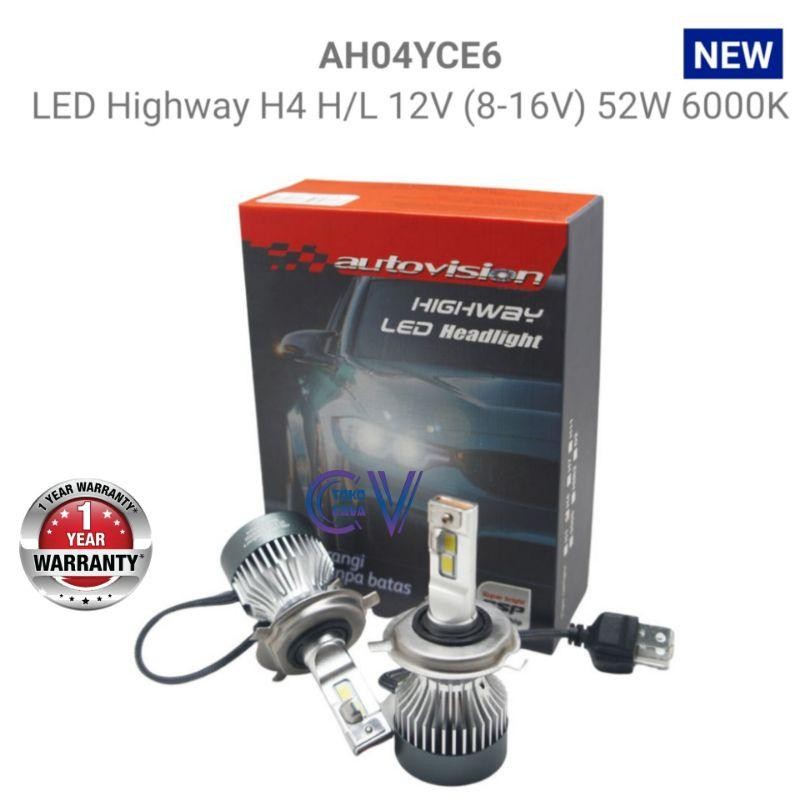 Lampu Led Mobil H4 Autovision Highway H/L 6000K