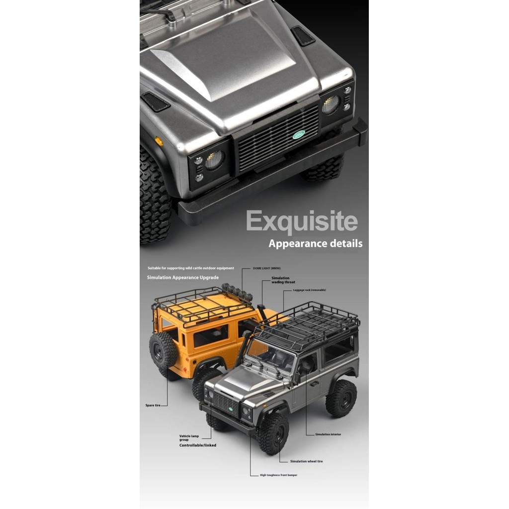 Murah New Upgrade Mn99S Mn98 Rc Crawler Land Rover Defender Rtr Full Propo