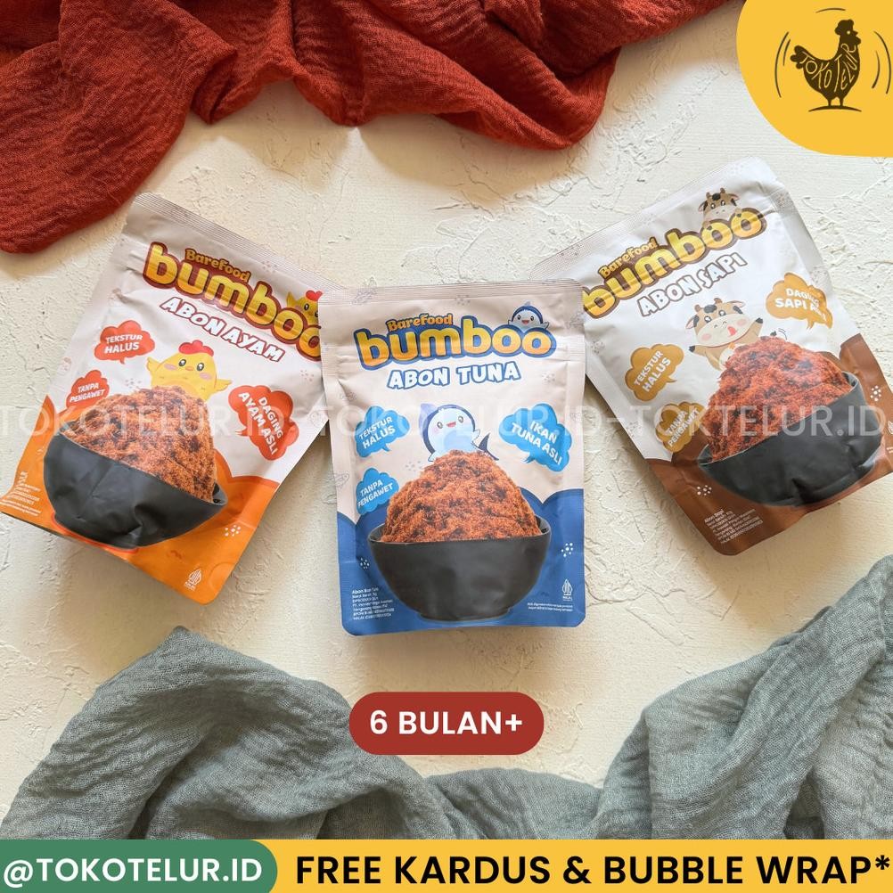 

BUMBOO - Abon Ayam, Sapi & Tuna NO MSG | Makanan Snack MPASI Anak Bayi