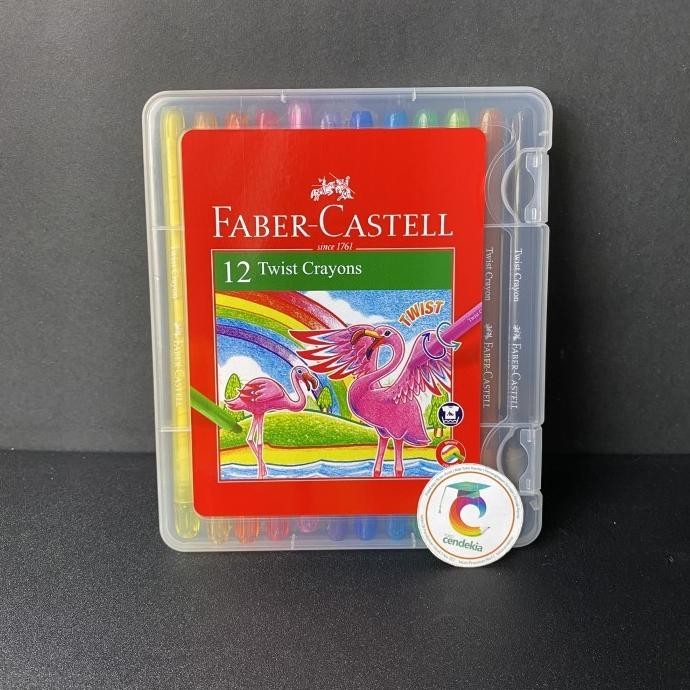 

] Crayon / Krayon putar / Twist Crayon Faber Castell 12 warna panjang