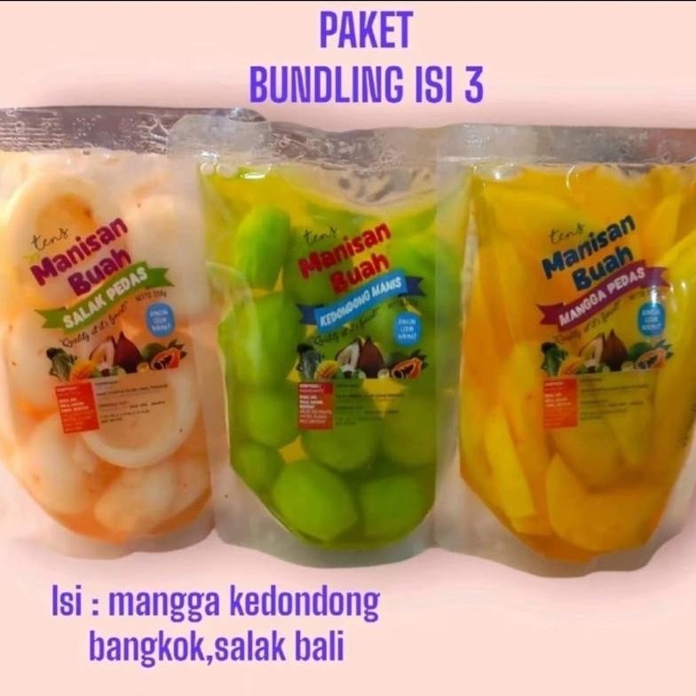 

Paket Manisan BUNDLING Isi 3 (Mangga, Kedondong Bangkok, Salak/Cerme)