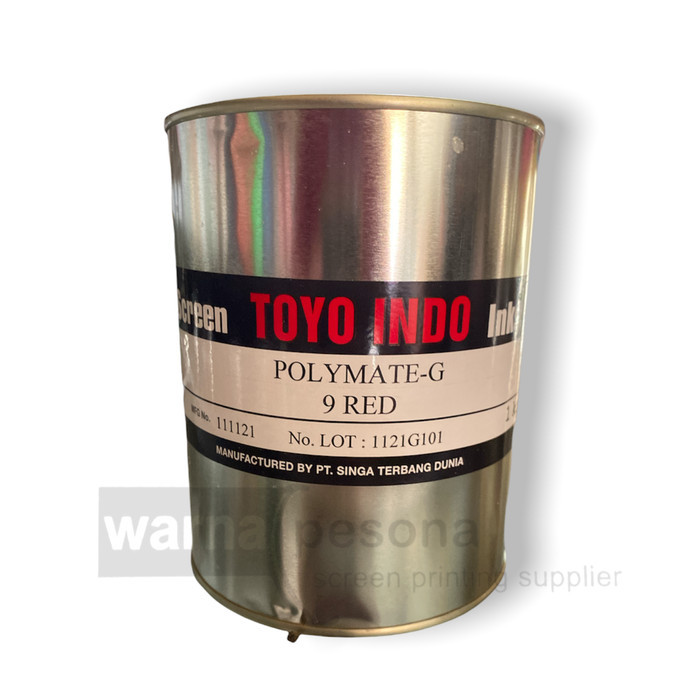 

Cat Tinta Sablon Plastik TOYO INDO POLYMATE-G 9 RED MERAH 1/2 Kg