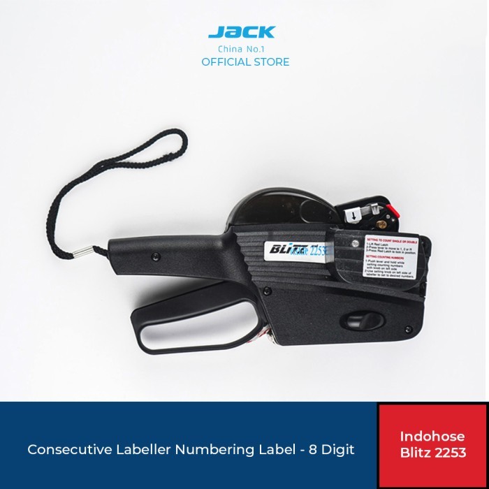 

TERBARU! Indohose Blitz 2253 Consecutive Labeller Numbering Label - 8 Digit