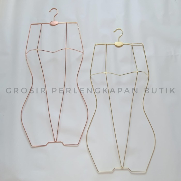Hanger Baju Setelan / Hanger Baju Renang / Hanger Layang Gold Rosegold