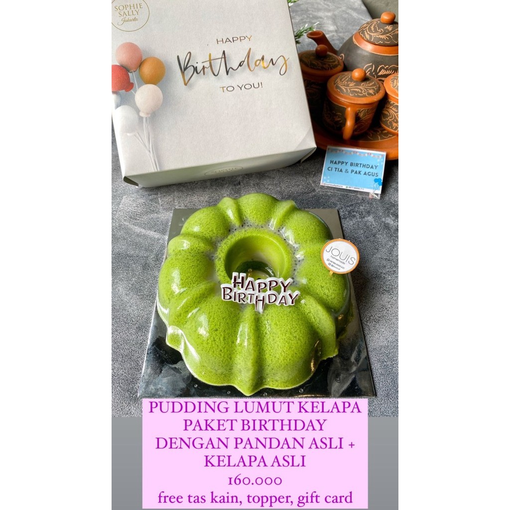 

Pudding Lumut Kelapa - Birthday Edition - Ready Setiap Hari New