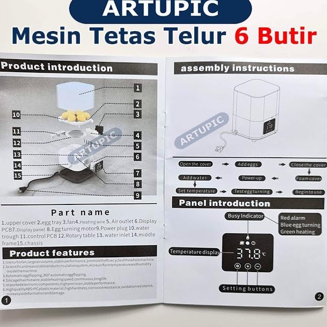 Mesin Tetas Telur Incubator 6 Butir Penetas Digital Egg Incubator [terbaik]