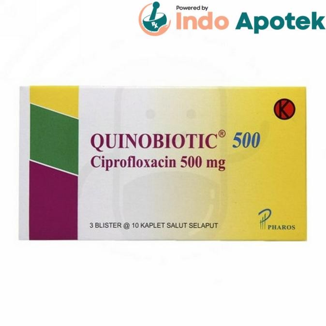 Promo Quinobiotic 500 Mg/Ciprofloxacin/Obat Infeksi Saluran Pernafasan