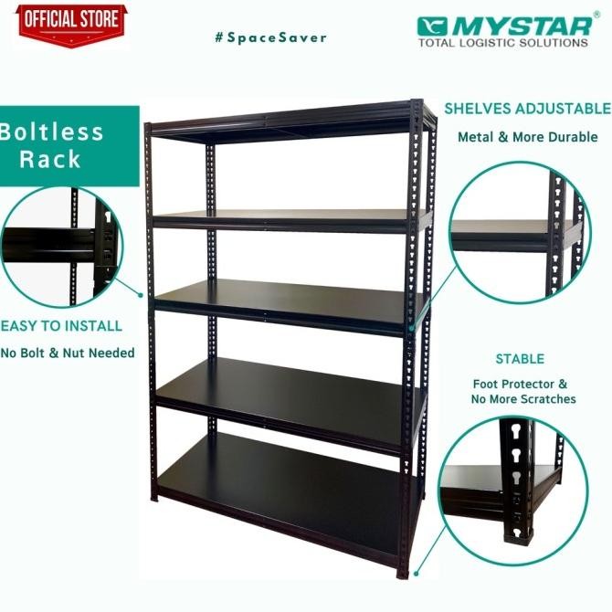 Rak Besi Boltless Mystar 45 X 120 X 180 Cm 5 Susun | Rak Gudang Kalediratoko7