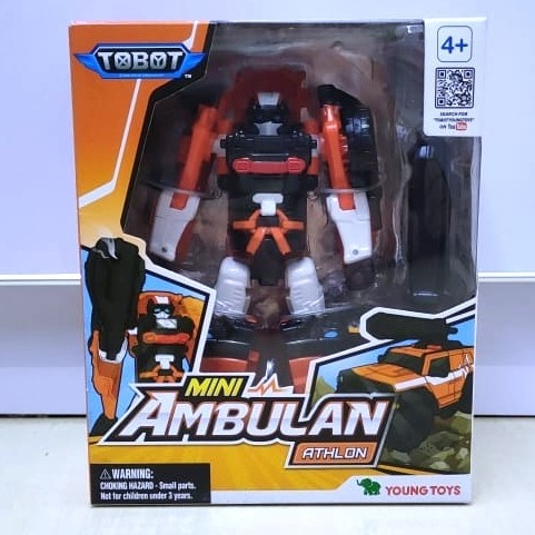 PROMO TOBOT AMBULAN ATHLON MINI - mainan robot berubah mobil