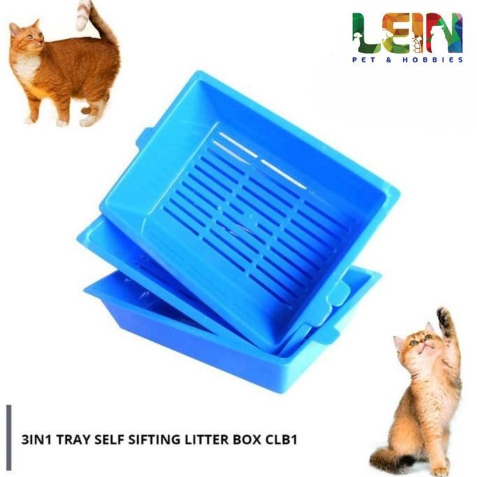 Sale 3In1 Tray Self Sifting Litter Box Tempat Kotoran Kcing Clb1