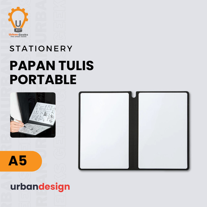 

TERBARU! Papan Tulis Portable A5 Whiteboard Notebook PU with Pen Papan Jalan