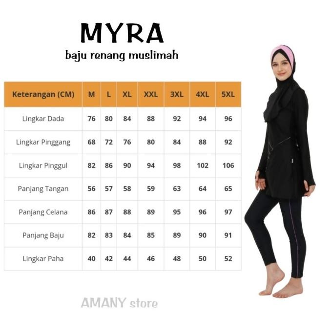 Baju Renang Wanita Muslimah Edora Myra Sport Terlaris