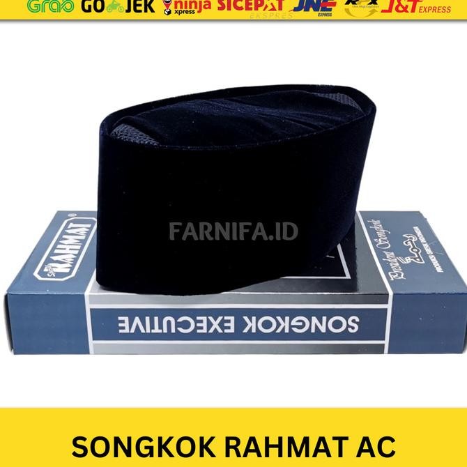 Peci Songkok Rahmat Kopiah Merk Rahmat Hitam Polos