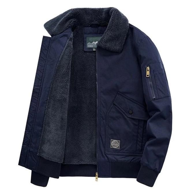 Jaket Bomber Bulu Pria Import Musim Dingin Mantel Pria Tebal Big Jumbo cs