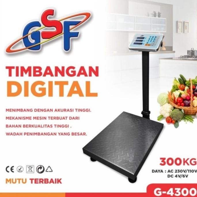 Timbangan barang digital GSF 300kg / Timbangan duduk  timbangan lantai