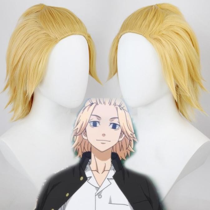 TERMURAH - LOL-86 wig mikey manjiro sano tokyo revengers rambut palsu cosplay kar