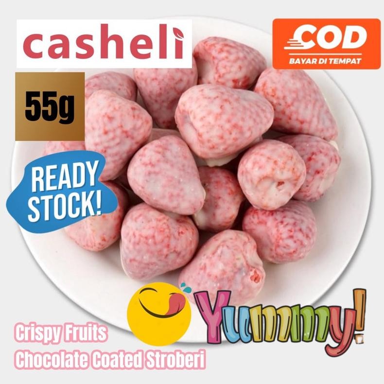 

casheli Strawberry Kering Crispy 55g Freeze Dried late Coated Snack