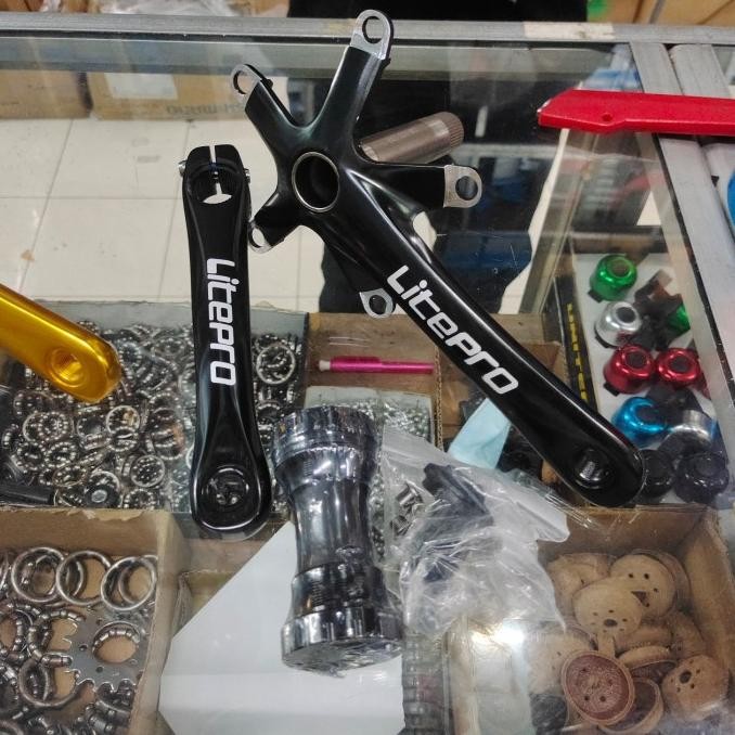 Arm Crank Chain ring Litepro Hollo 2 litepro include BB complet