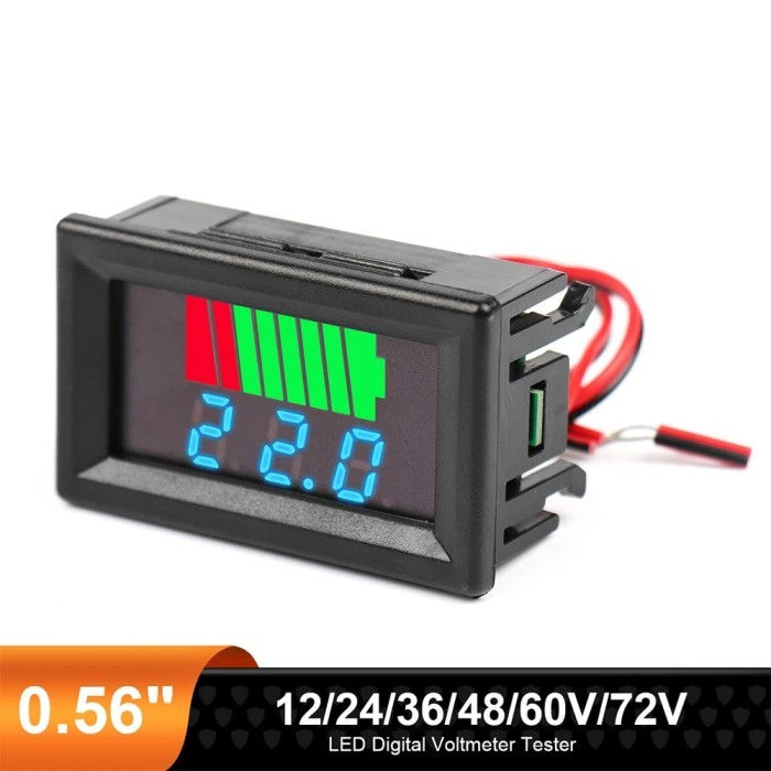 Car Battery Charge Level Indicator 12V 24V 36V 48V 60V Lithium